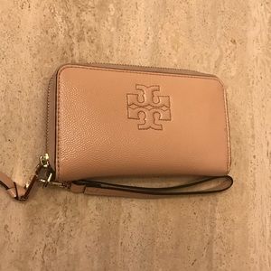 Tory Burch Pale Pink Wristlet Wallet